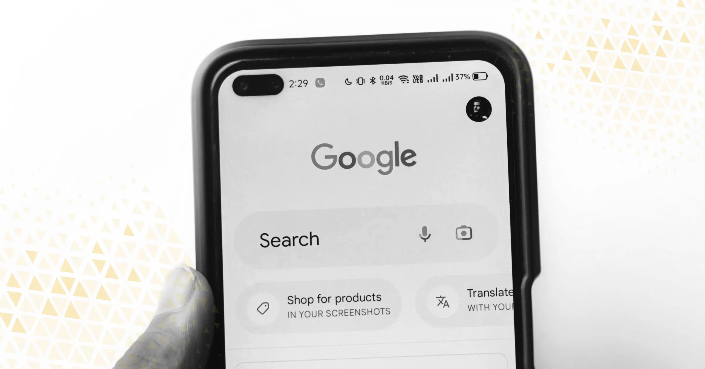 Google Search on a Mobile Phone