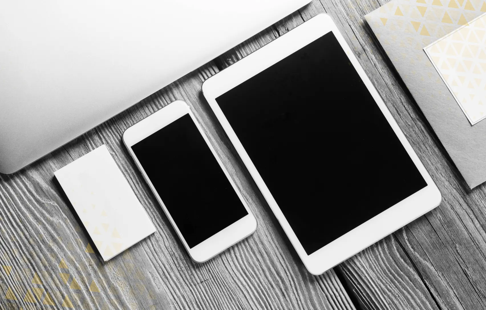 display of three mobile devices